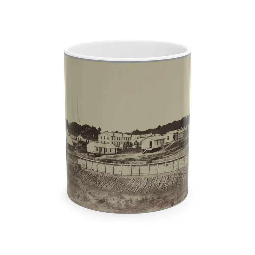 Barracks At Fort Carroll (U.S. Civil War) White Coffee Mug-11oz-Go Mug Yourself