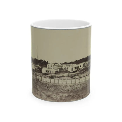 Barracks At Fort Carroll (U.S. Civil War) White Coffee Mug-11oz-Go Mug Yourself