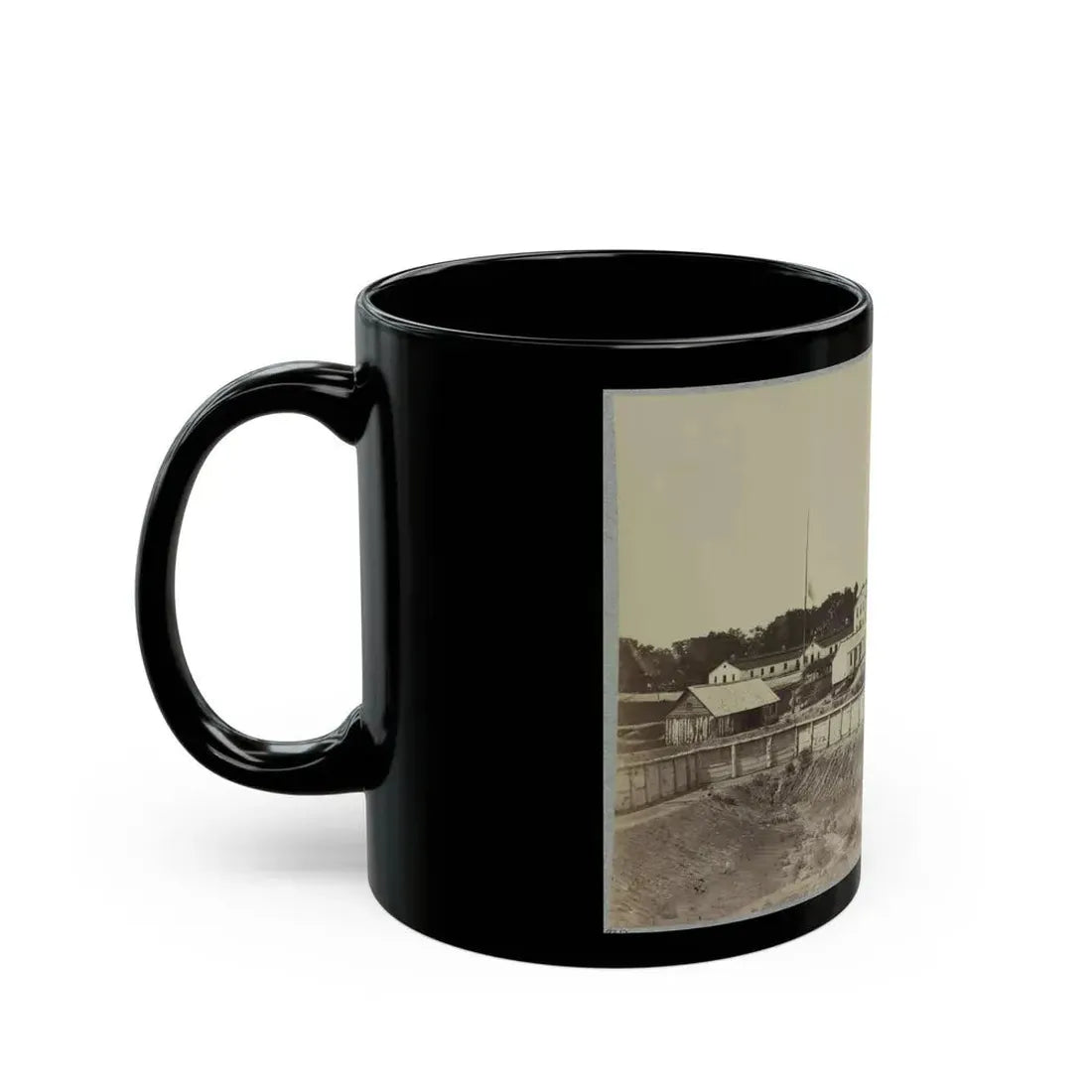 Barracks At Fort Carroll (U.S. Civil War) Black Coffee Mug - Go Mug Yourself