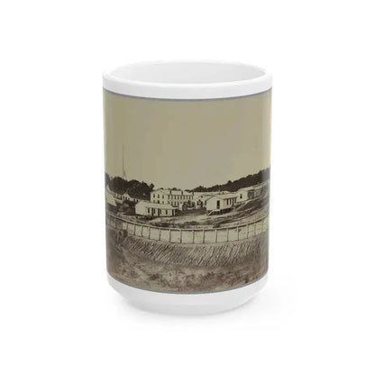 Barracks At Fort Carroll (U.S. Civil War) White Coffee Mug 15oz - Go Mug Yourself