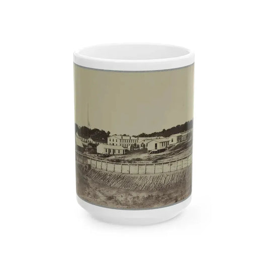 Barracks At Fort Carroll (U.S. Civil War) White Coffee Mug 15oz - Go Mug Yourself
