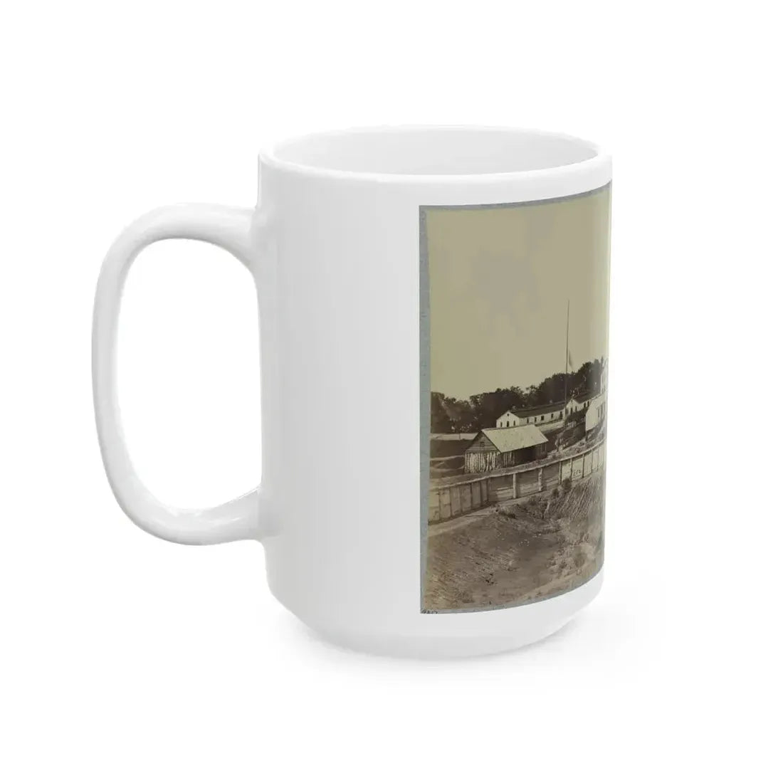 Barracks At Fort Carroll (U.S. Civil War) White Coffee Mug - Go Mug Yourself