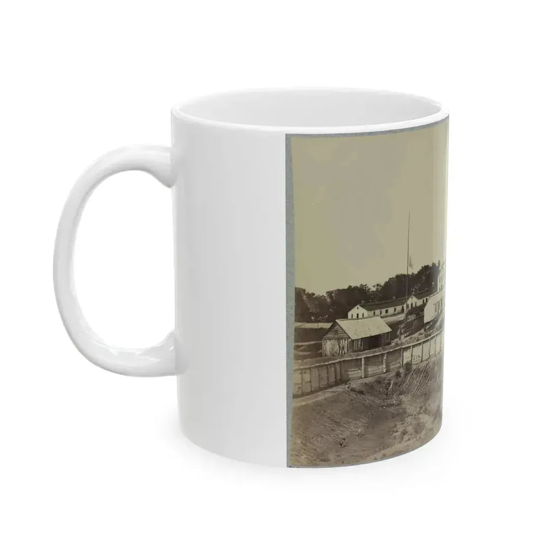 Barracks At Fort Carroll (U.S. Civil War) White Coffee Mug - Go Mug Yourself
