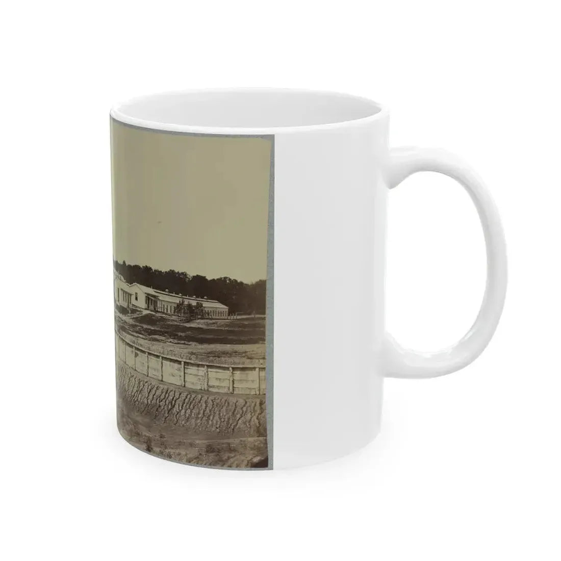 Barracks At Fort Carroll (U.S. Civil War) White Coffee Mug - Go Mug Yourself
