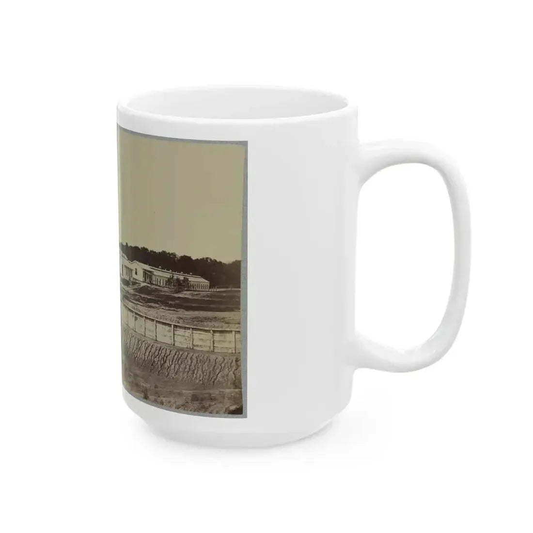 Barracks At Fort Carroll (U.S. Civil War) White Coffee Mug - Go Mug Yourself