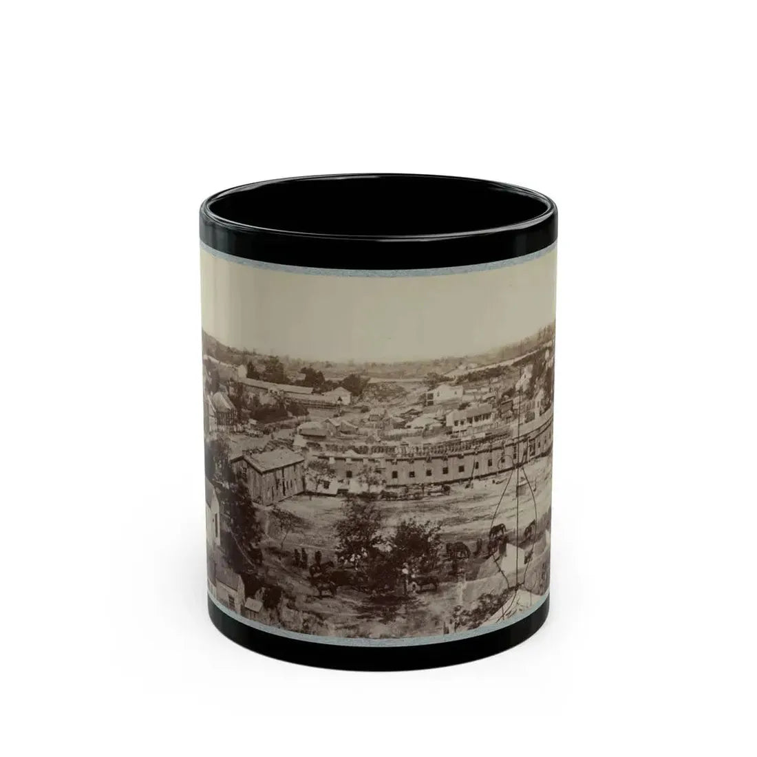 Barracks Of 124th Ill. Infantry, Vicksburg, Miss. (U.S. Civil War) Black Coffee Mug 11oz - Go Mug Yourself