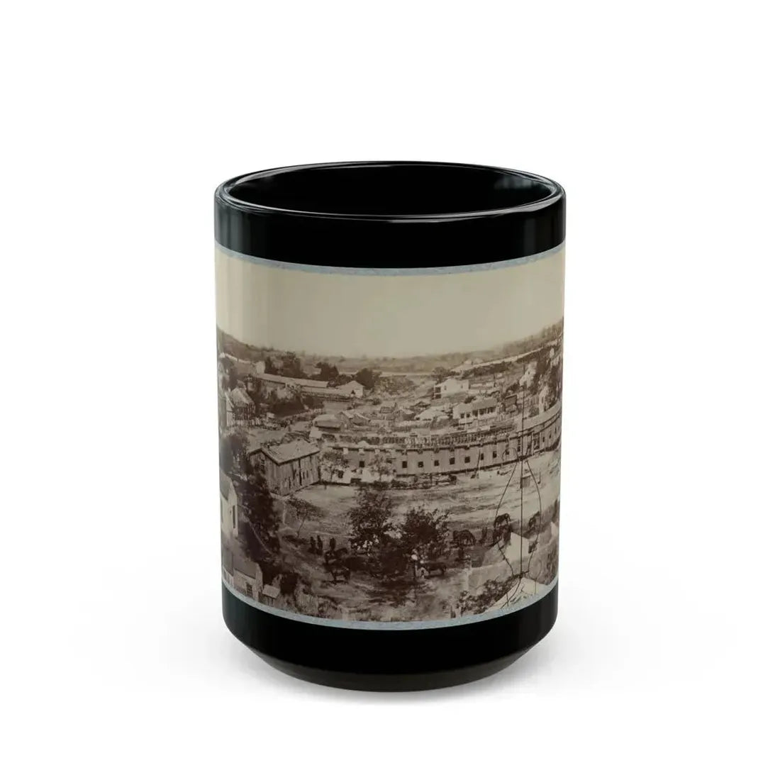 Barracks Of 124th Ill. Infantry, Vicksburg, Miss. (U.S. Civil War) Black Coffee Mug 15oz - Go Mug Yourself