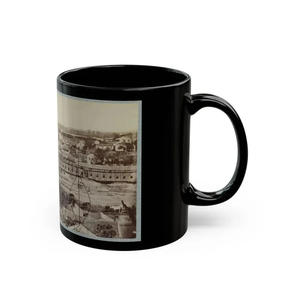 Barracks Of 124th Ill. Infantry, Vicksburg, Miss. (U.S. Civil War) Black Coffee Mug - Go Mug Yourself