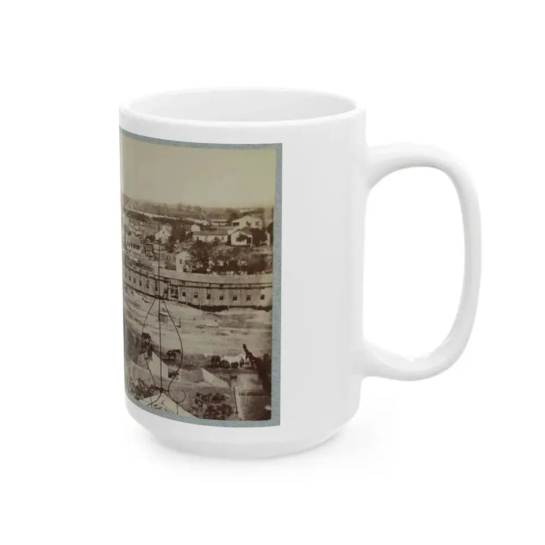 Barracks Of 124th Ill. Infantry, Vicksburg, Miss. (U.S. Civil War) White Coffee Mug - Go Mug Yourself