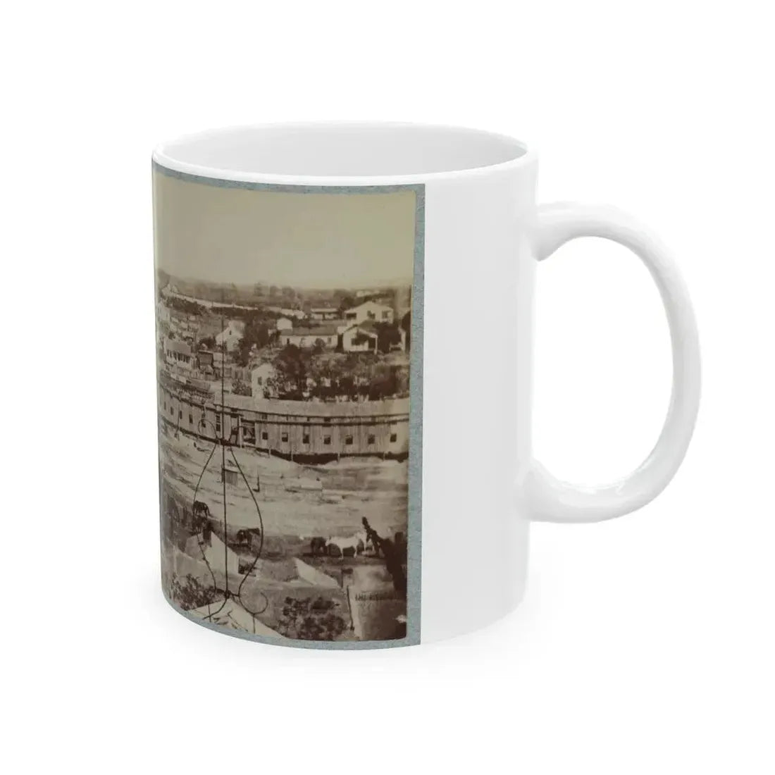 Barracks Of 124th Ill. Infantry, Vicksburg, Miss. (U.S. Civil War) White Coffee Mug - Go Mug Yourself