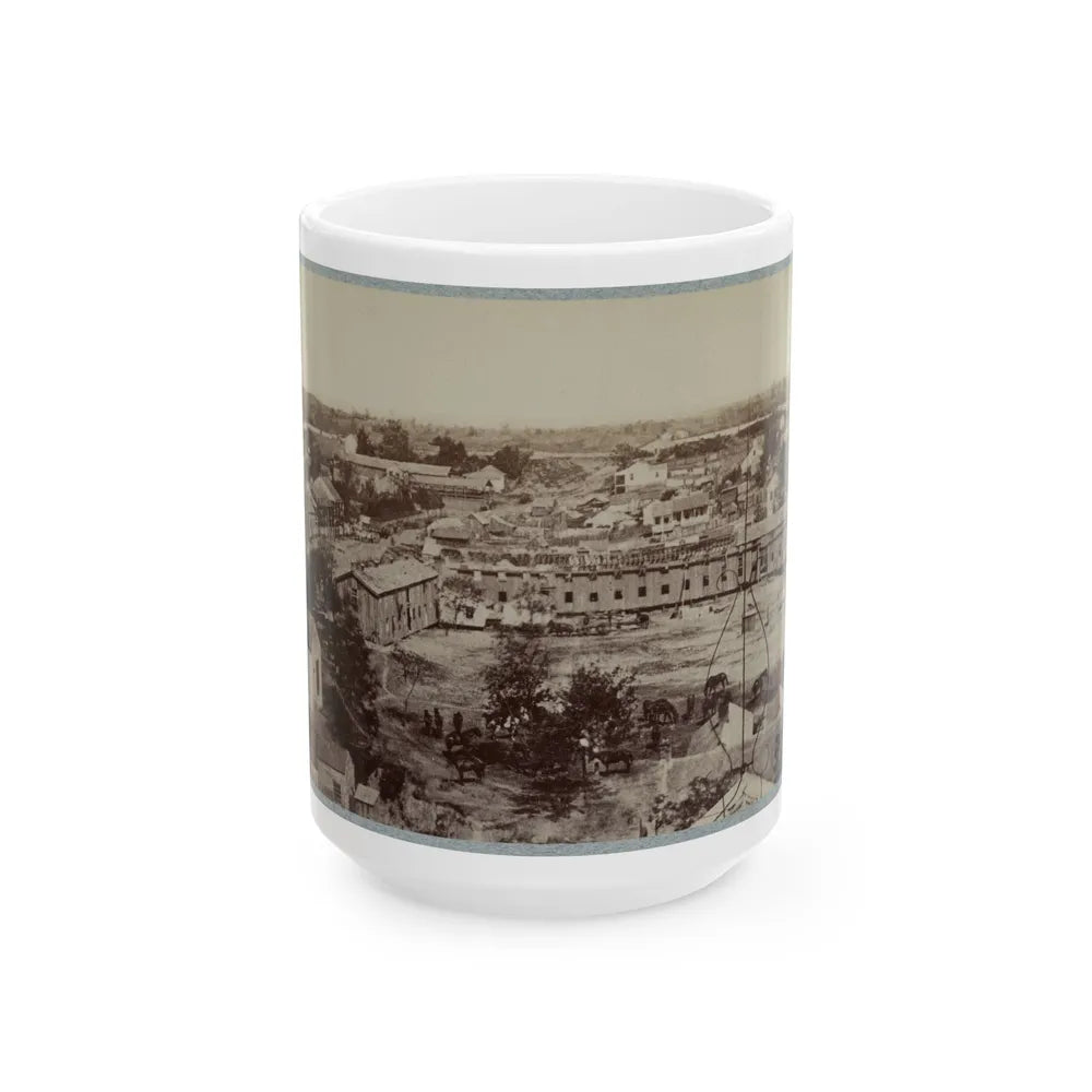 Barracks Of 124th Ill. Infantry, Vicksburg, Miss. (U.S. Civil War) White Coffee Mug-15oz-Go Mug Yourself