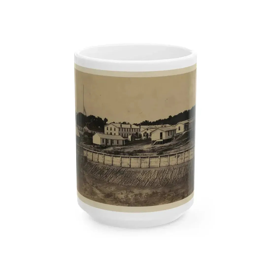 Barracks Of Ft. Carroll, Wash., D.C. (U.S. Civil War) White Coffee Mug 15oz - Go Mug Yourself