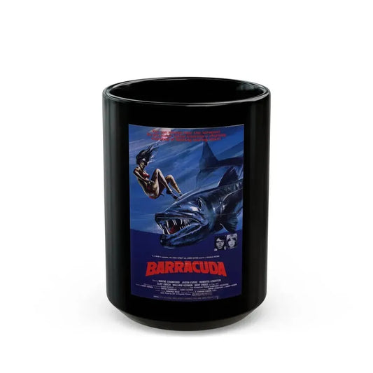 BARRACUDA (2) 1978 Movie Poster - Black Coffee Mug 15oz - Go Mug Yourself