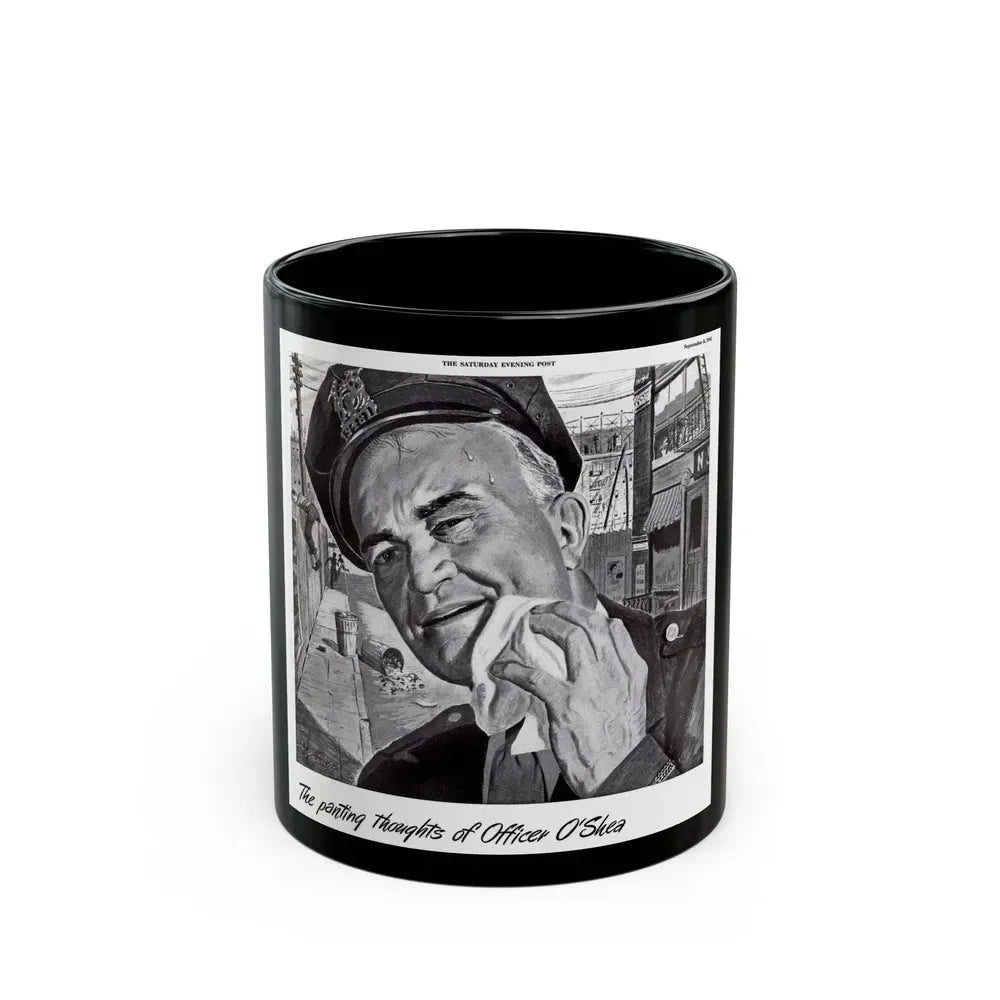 Barrett ad, The Saturday Evening Post, September 8, 1945 - Black Coffee Mug 11oz - Go Mug Yourself