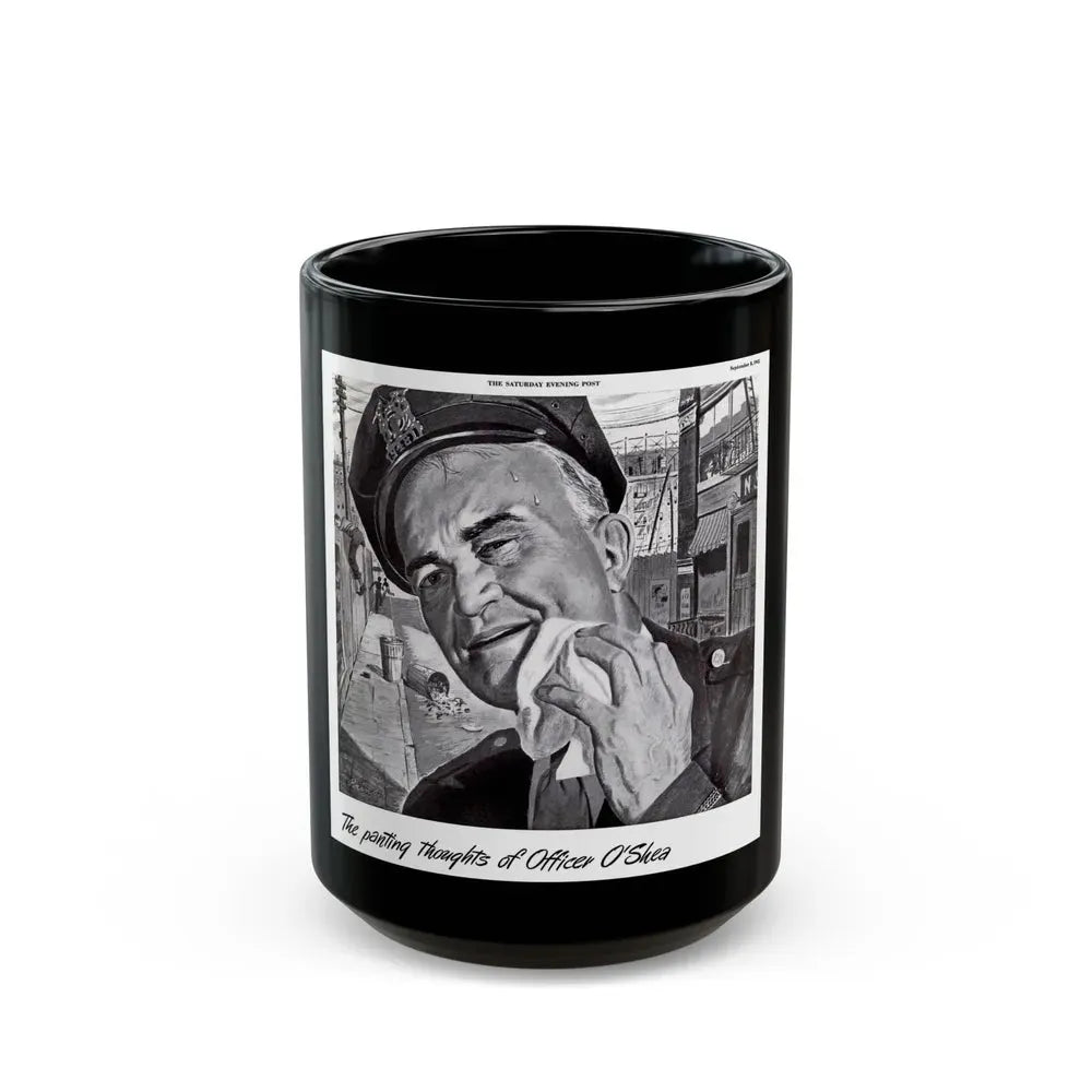 Barrett ad, The Saturday Evening Post, September 8, 1945 - Black Coffee Mug 15oz - Go Mug Yourself