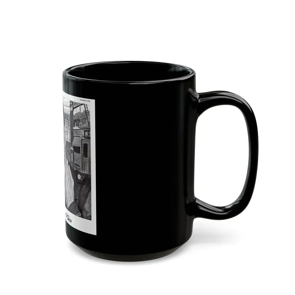 Barrett ad, The Saturday Evening Post, September 8, 1945 - Black Coffee Mug - Go Mug Yourself