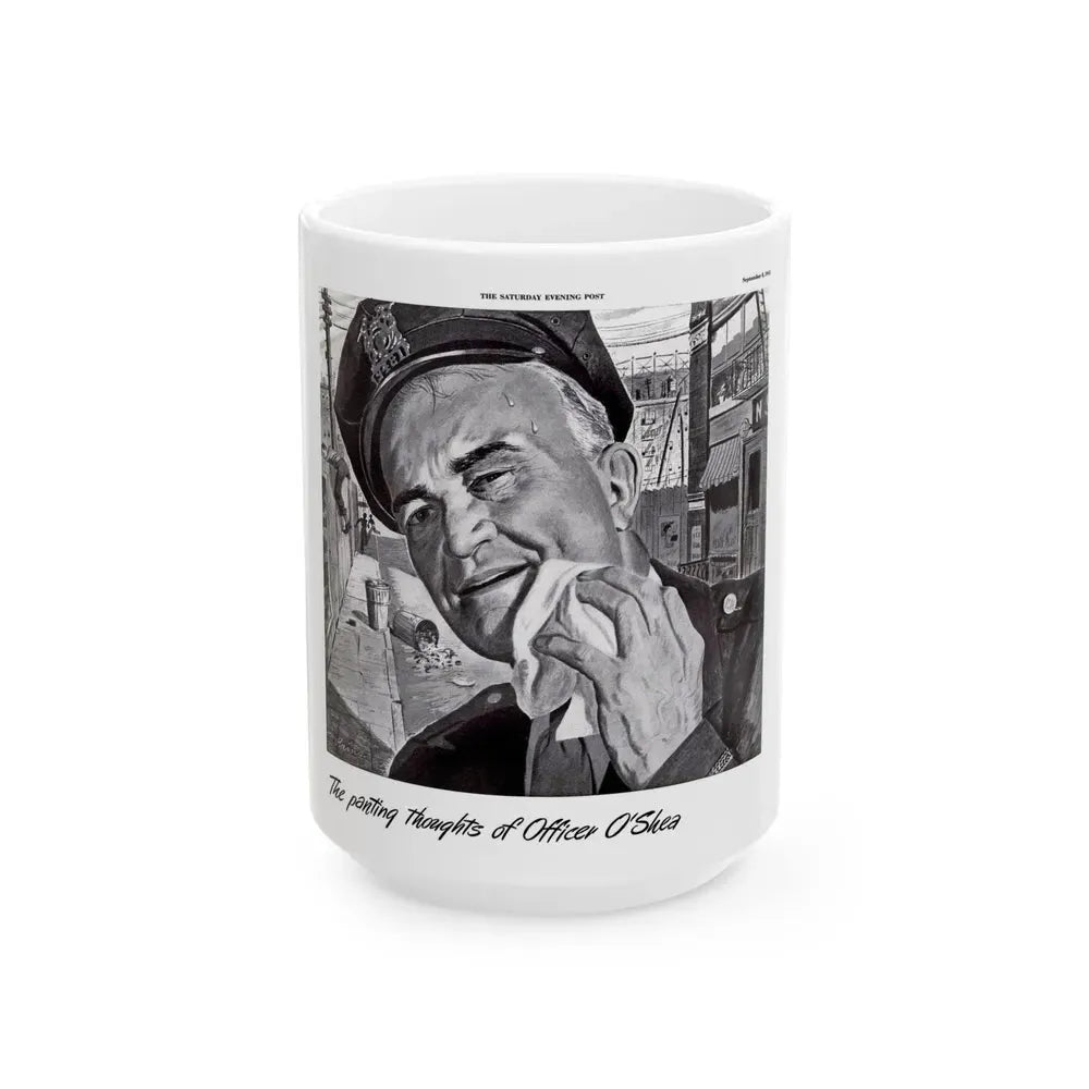 Barrett ad, The Saturday Evening Post, September 8, 1945 - White Coffee Mug 15oz - Go Mug Yourself