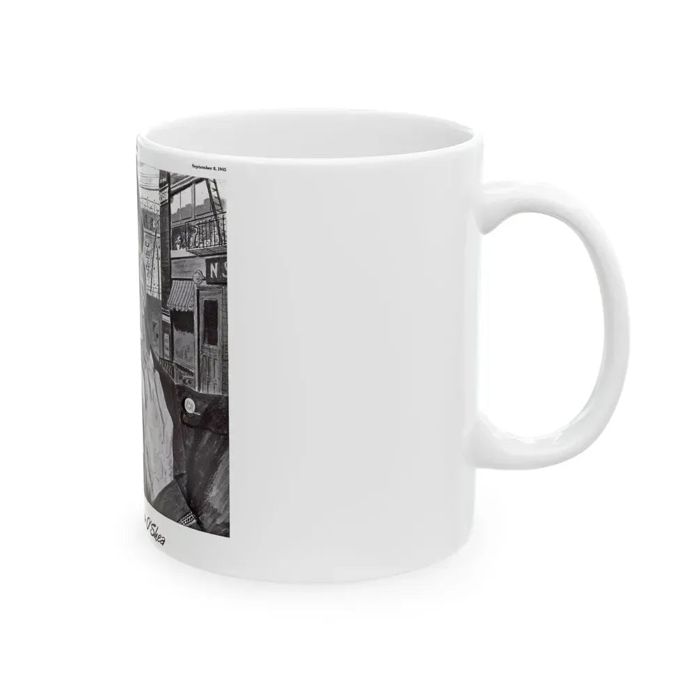 Barrett ad, The Saturday Evening Post, September 8, 1945 - White Coffee Mug - Go Mug Yourself