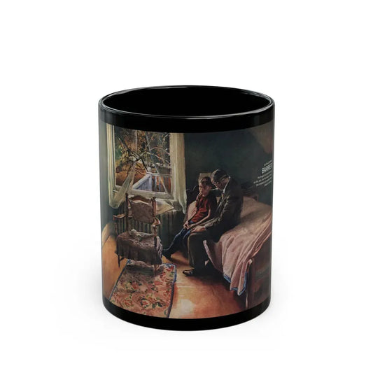 Barrier, Redbook Illustration, April 1964 - Black Coffee Mug 11oz - Go Mug Yourself