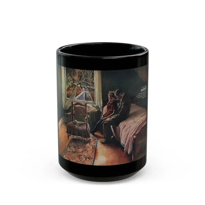 Barrier, Redbook Illustration, April 1964 - Black Coffee Mug 15oz - Go Mug Yourself