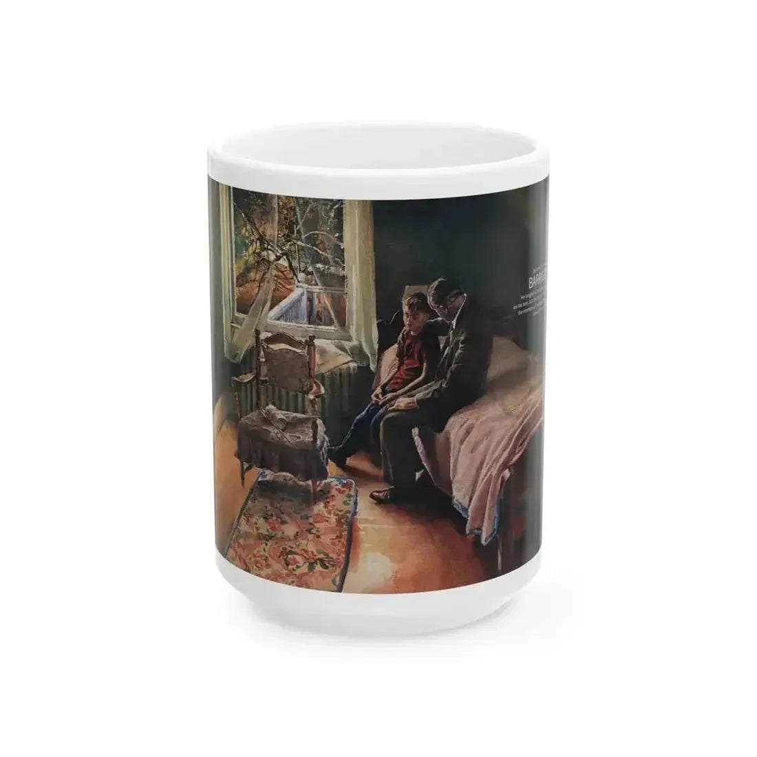 Barrier, Redbook Illustration, April 1964 - White Coffee Mug 15oz - Go Mug Yourself