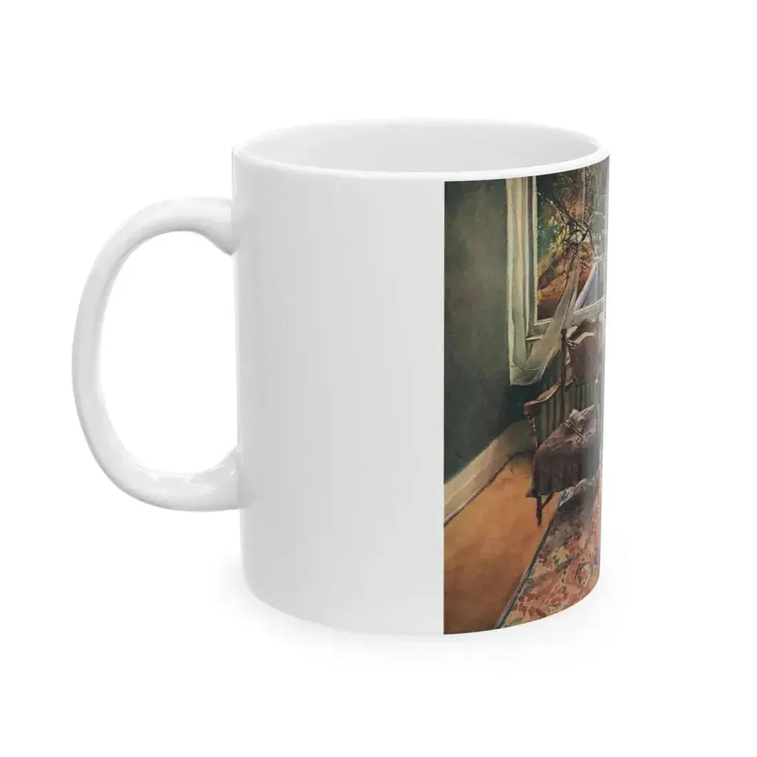 Barrier, Redbook Illustration, April 1964 - White Coffee Mug - Go Mug Yourself
