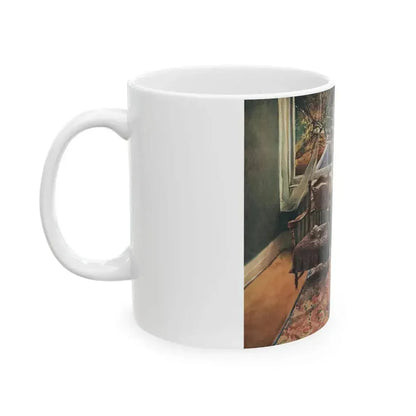 Barrier, Redbook Illustration, April 1964 - White Coffee Mug - Go Mug Yourself