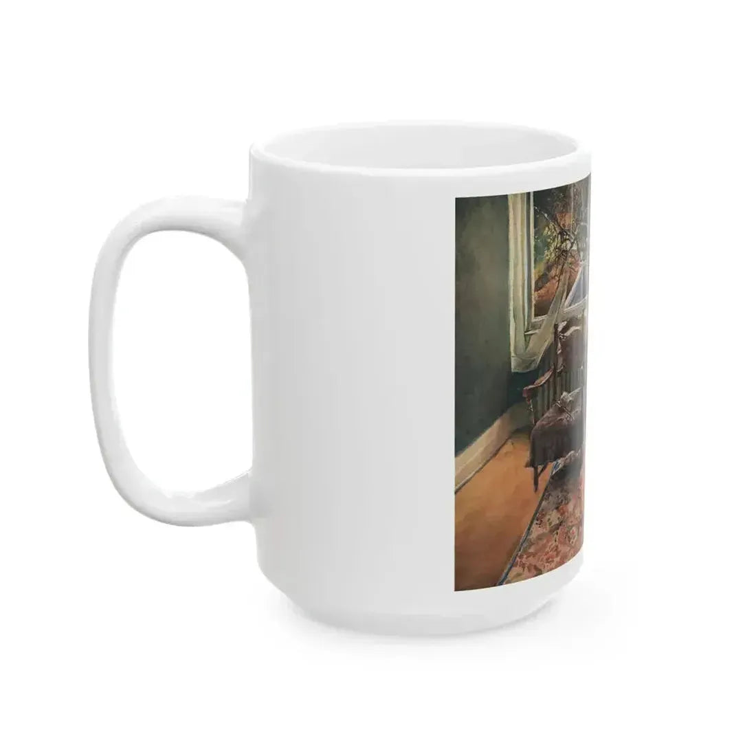 Barrier, Redbook Illustration, April 1964 - White Coffee Mug - Go Mug Yourself