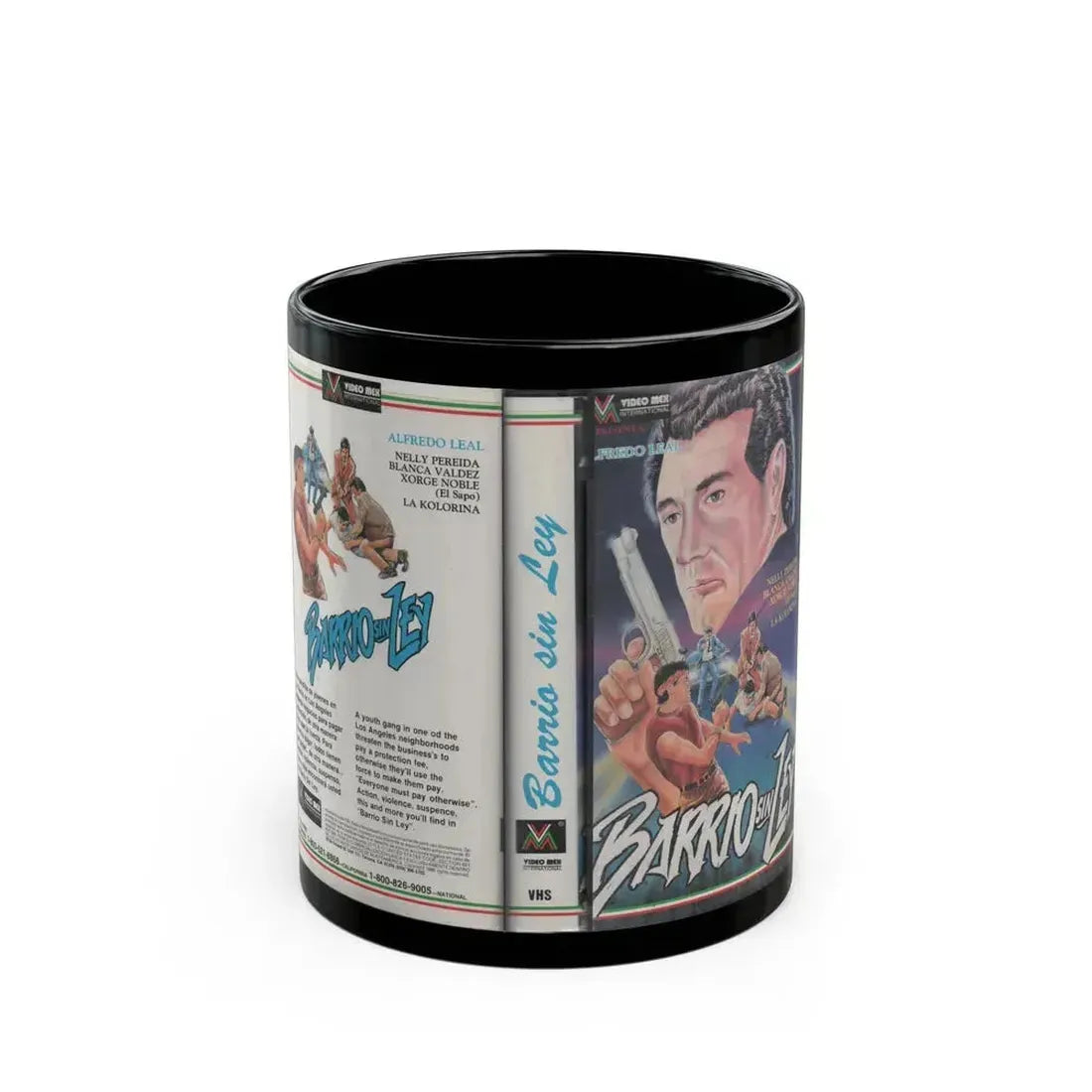 BARRIO SIN LEY (VHS COVER) - Black Coffee Mug 11oz - Go Mug Yourself