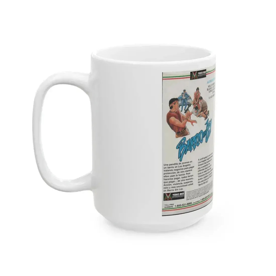 BARRIO SIN LEY (VHS COVER) - White Coffee Mug - Go Mug Yourself
