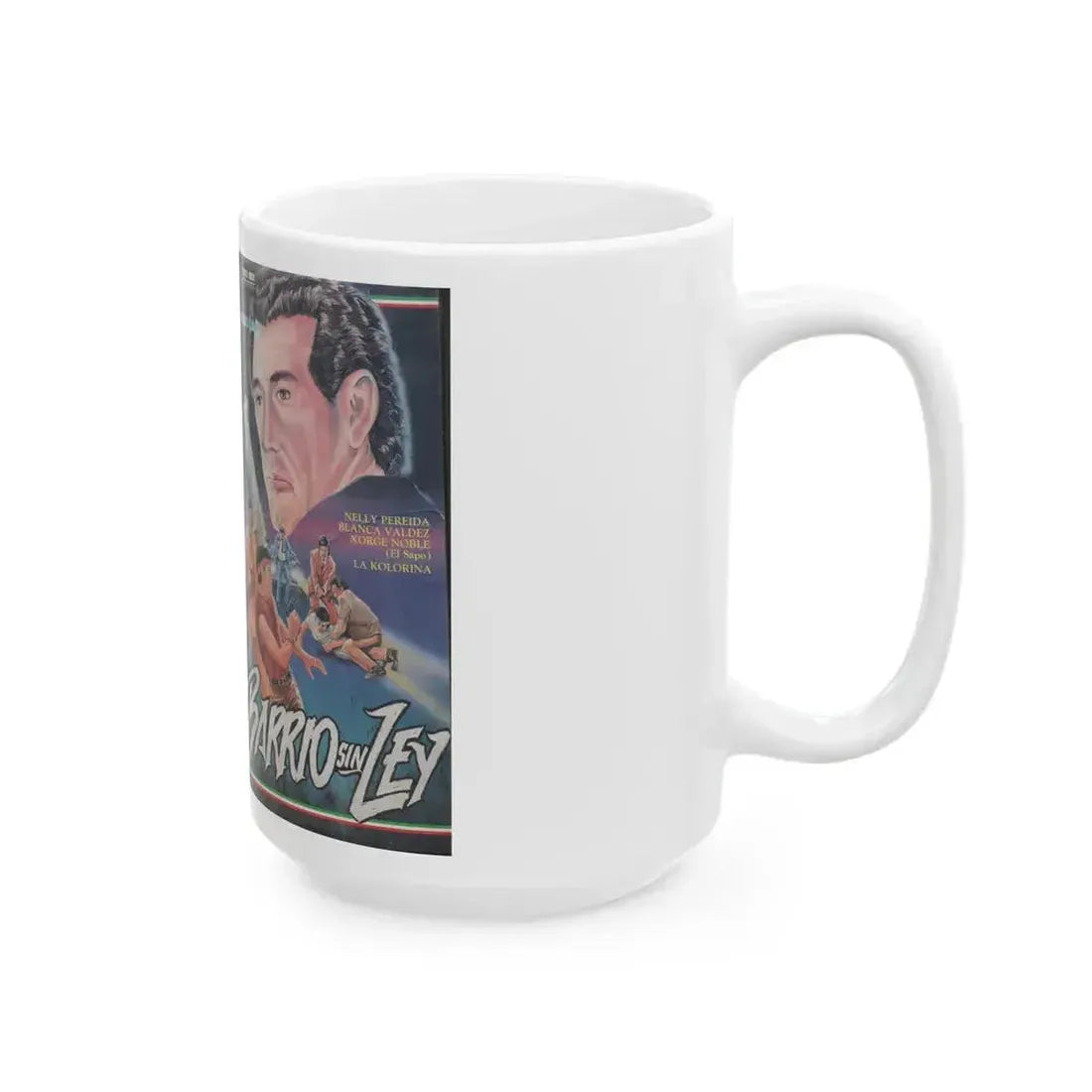 BARRIO SIN LEY (VHS COVER) - White Coffee Mug - Go Mug Yourself