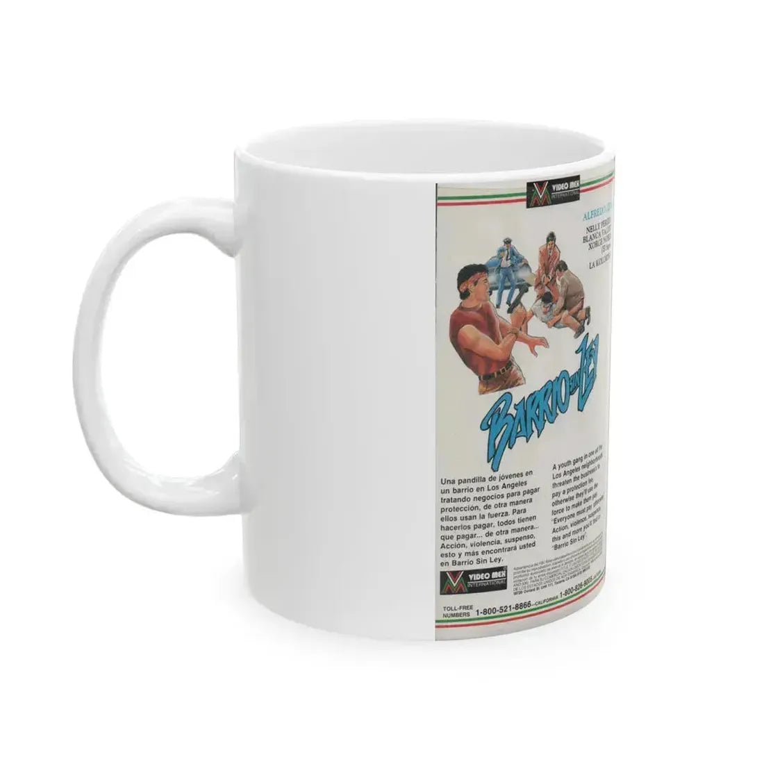 BARRIO SIN LEY (VHS COVER) - White Coffee Mug - Go Mug Yourself