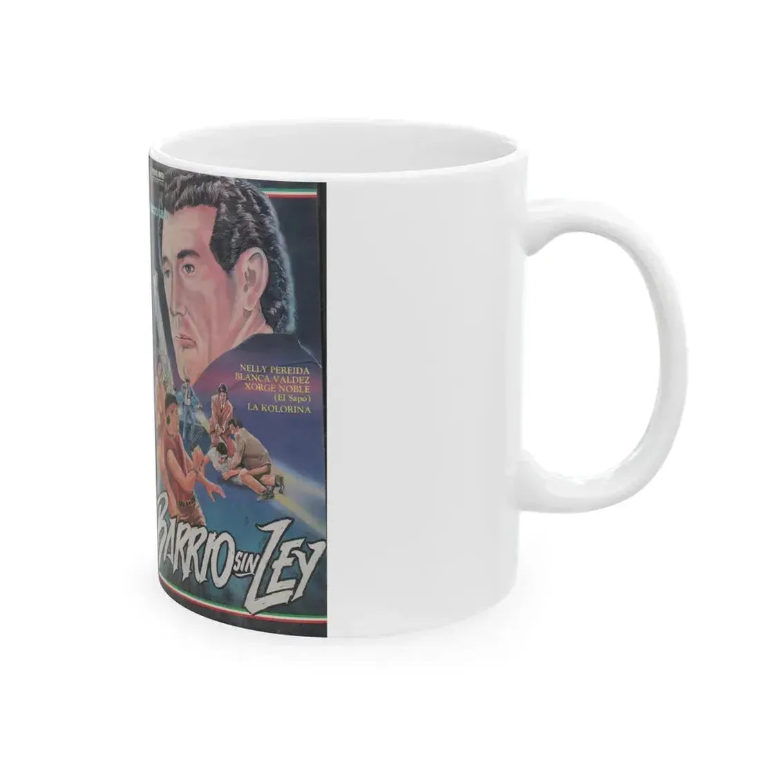 BARRIO SIN LEY (VHS COVER) - White Coffee Mug - Go Mug Yourself