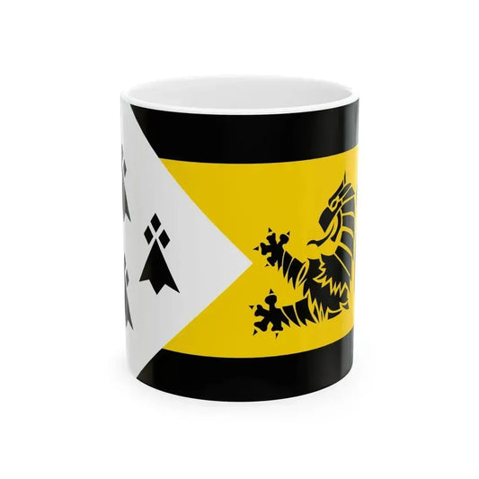 Bas-Leon traditional district flag (France) White Coffee Mug 11oz - Go Mug Yourself