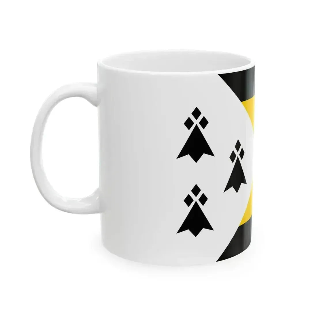 Bas-Leon traditional district flag (France) White Coffee Mug - Go Mug Yourself