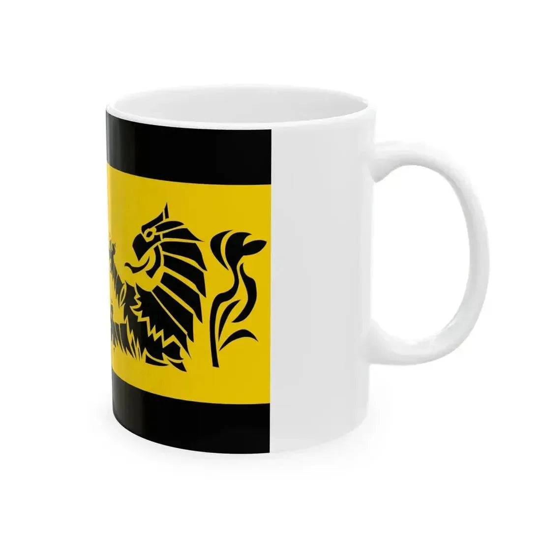 Bas-Leon traditional district flag (France) White Coffee Mug - Go Mug Yourself