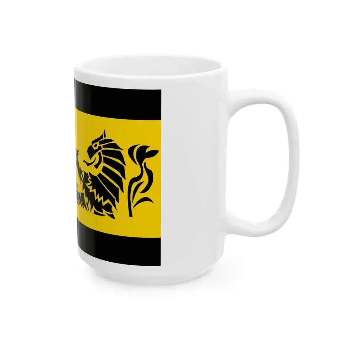 Bas-Leon traditional district flag (France) White Coffee Mug - Go Mug Yourself