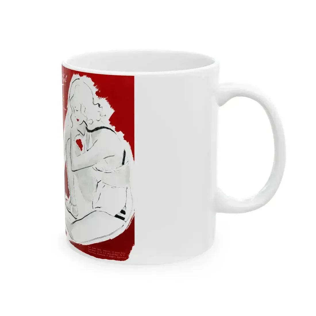 Base, brief, and beautiful, Fashion Illustration, 1945 - White Coffee Mug - Go Mug Yourself