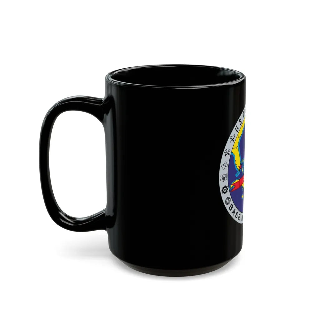 Base Miami Beach (U.S. Coast Guard) Black Coffee Mug-Go Mug Yourself