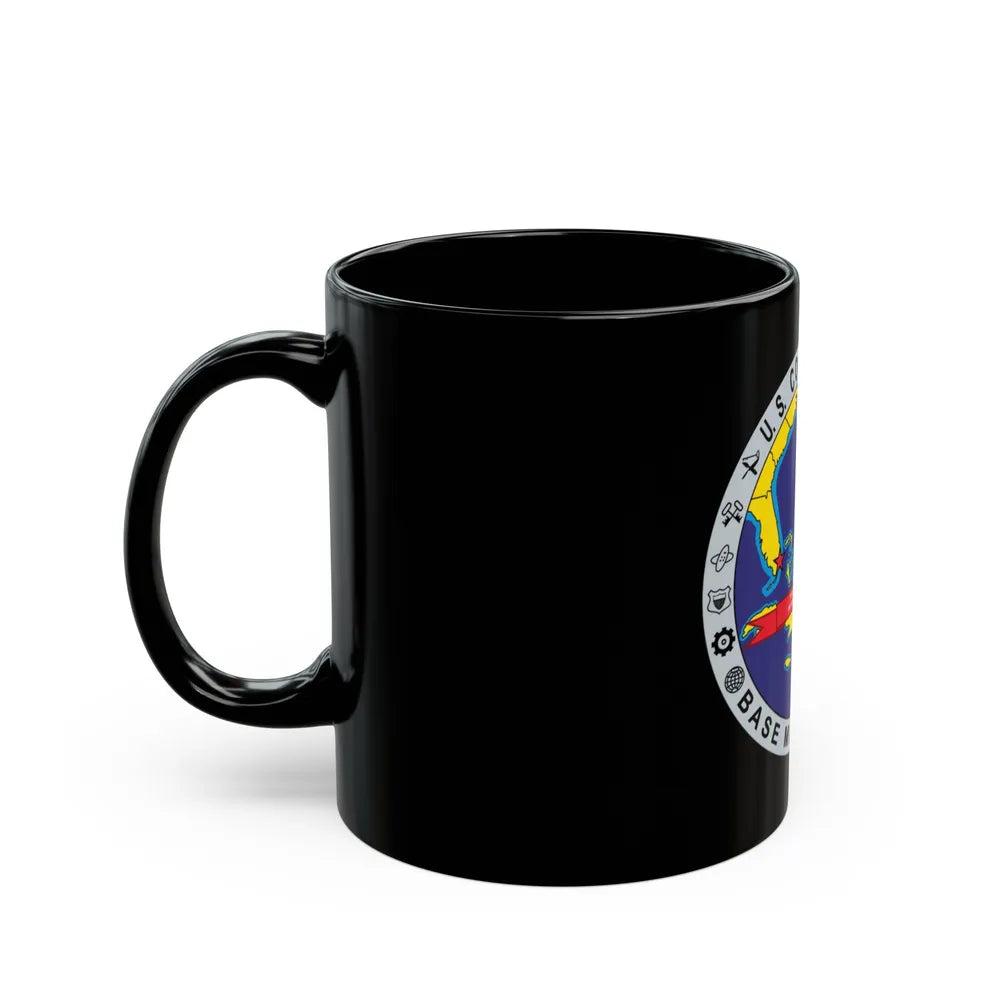 Base Miami Beach (U.S. Coast Guard) Black Coffee Mug-Go Mug Yourself