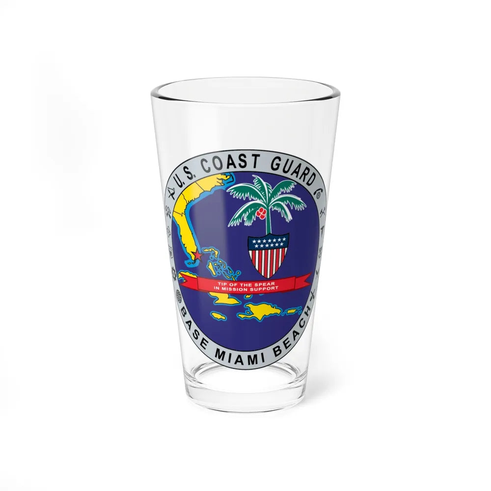 Base Miami Beach (U.S. Coast Guard) Pint Glass 16oz-16oz-Go Mug Yourself