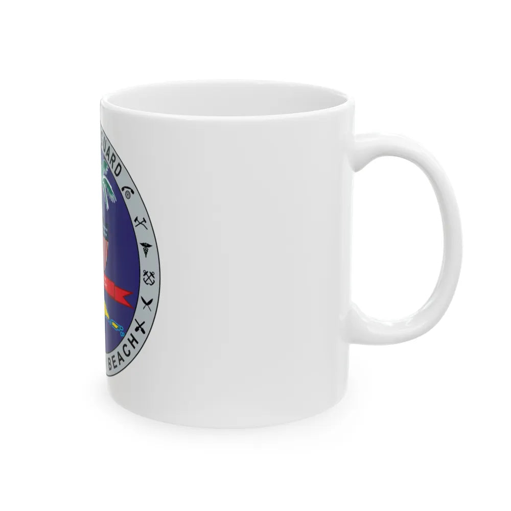 Base Miami Beach (U.S. Coast Guard) White Coffee Mug-Go Mug Yourself