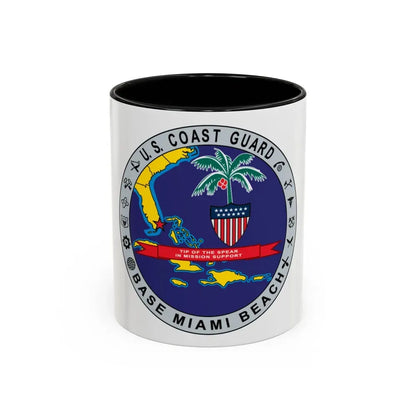 Base Miami Beach (U.S. Coast Guard) Accent Coffee Mug 11oz Black - Go Mug Yourself