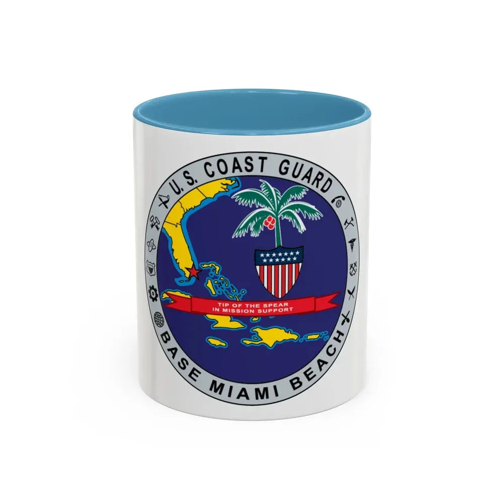 Base Miami Beach (U.S. Coast Guard) Accent Coffee Mug 11oz Light Blue - Go Mug Yourself