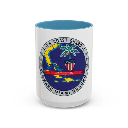 Base Miami Beach (U.S. Coast Guard) Accent Coffee Mug 15oz Light Blue - Go Mug Yourself