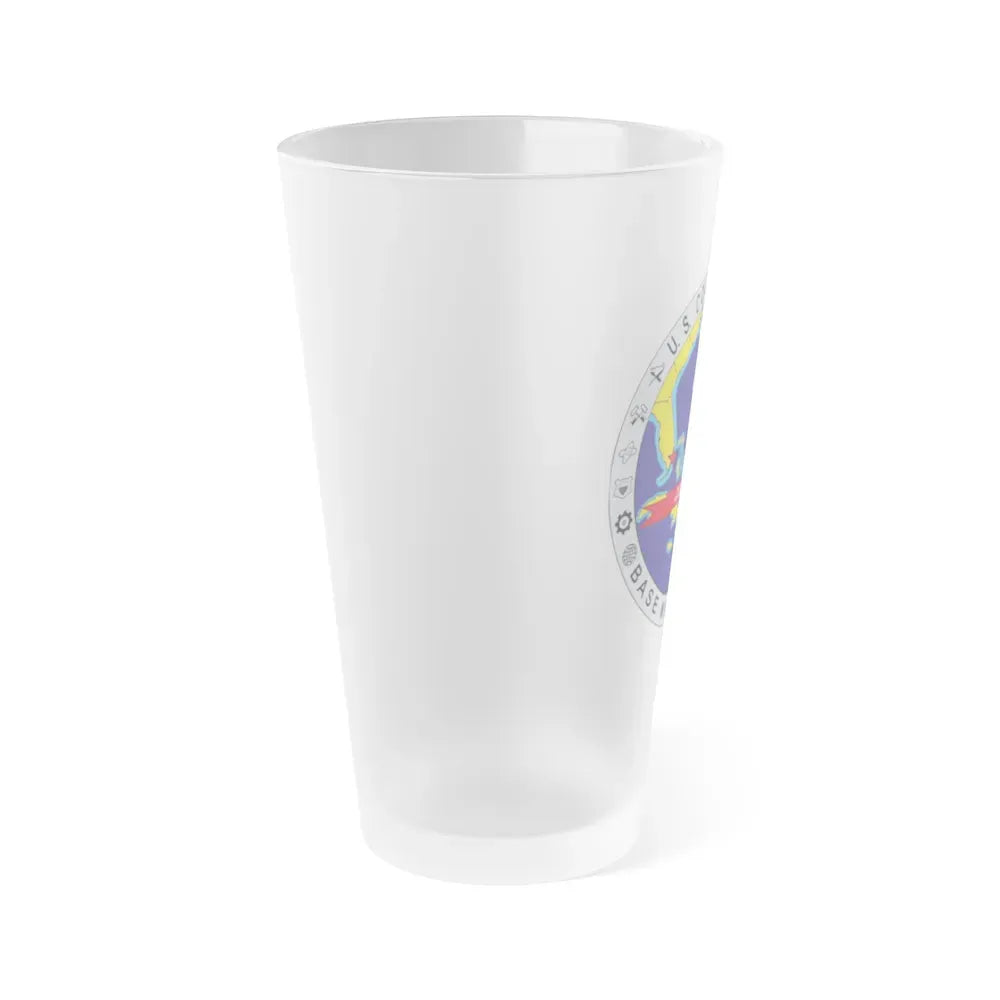 Base Miami Beach (U.S. Coast Guard) Frosted Pint Glass 16oz - Go Mug Yourself