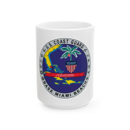 Base Miami Beach (U.S. Coast Guard) White Coffee Mug 15oz - Go Mug Yourself