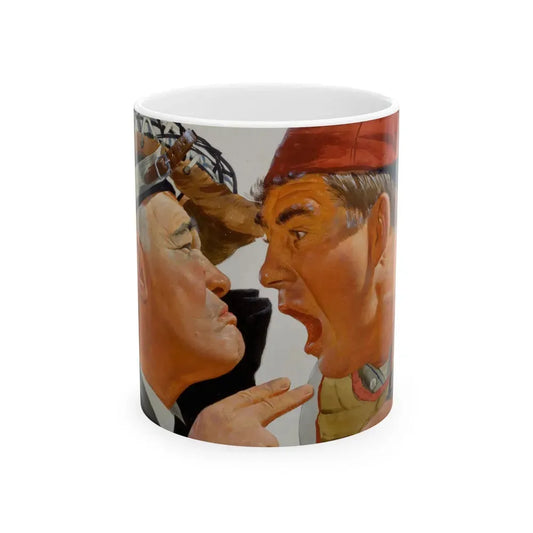 Baseball advertisement - White Coffee Mug 11oz - Go Mug Yourself