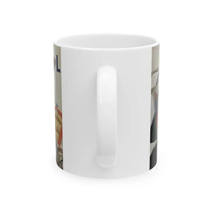 Baseball advertisement - White Coffee Mug - Go Mug Yourself