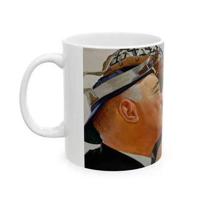 Baseball advertisement - White Coffee Mug - Go Mug Yourself